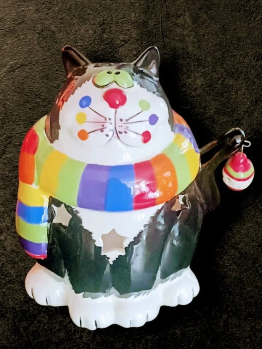 Whimsical Fat Cat Tealight Candle Holder/Luminary - Cat Lovers!!